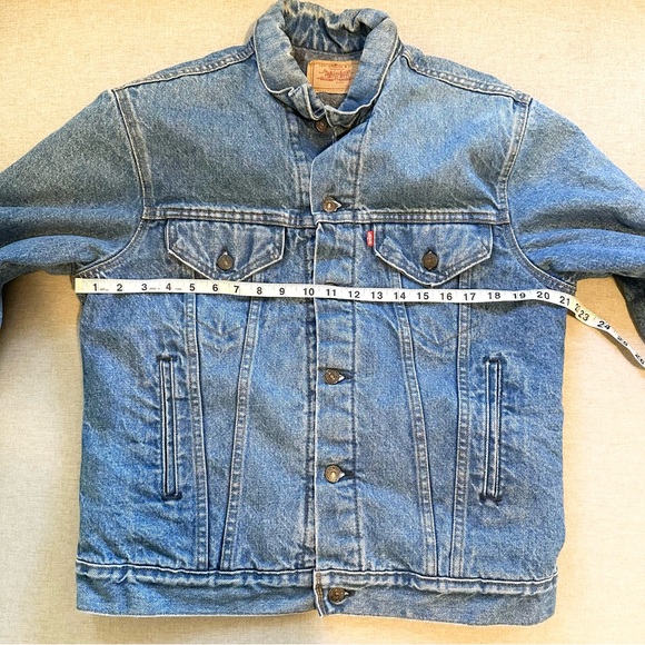Vintage Levi’s Blanket Lined Denim Troy Trucker Jacket USA Made 71506 Size 42L - Picture 10 of 11